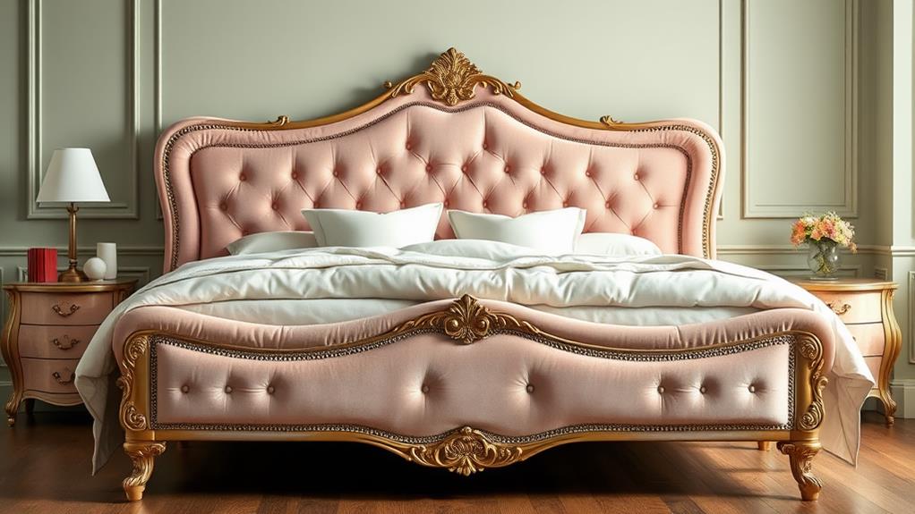 bed frames in pink