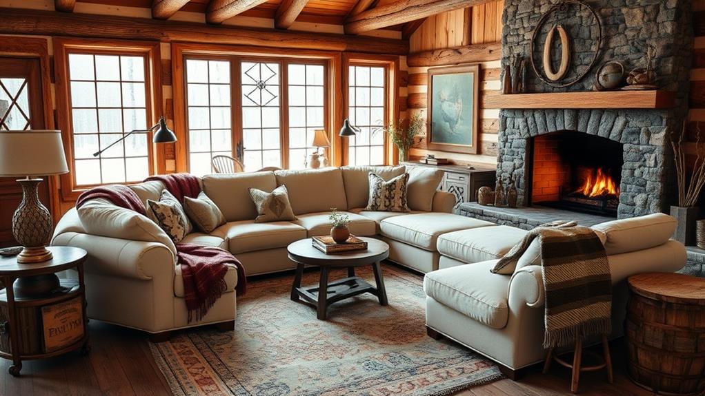 cozy sectional sofa gathering