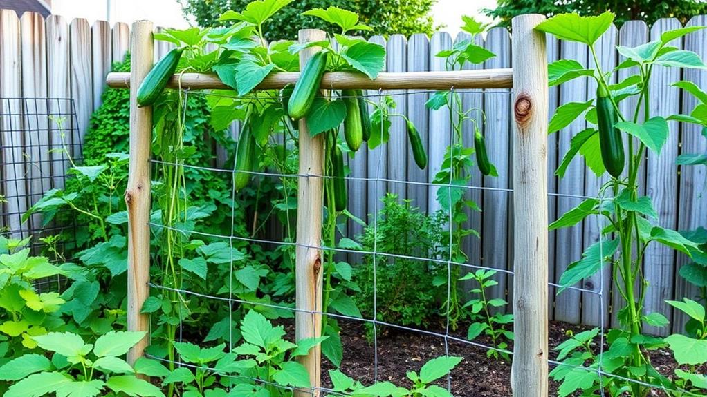 cucumber support wire frame