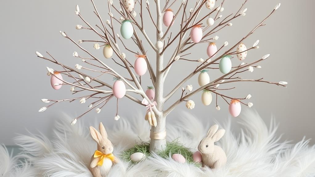 decorate eggs on branches