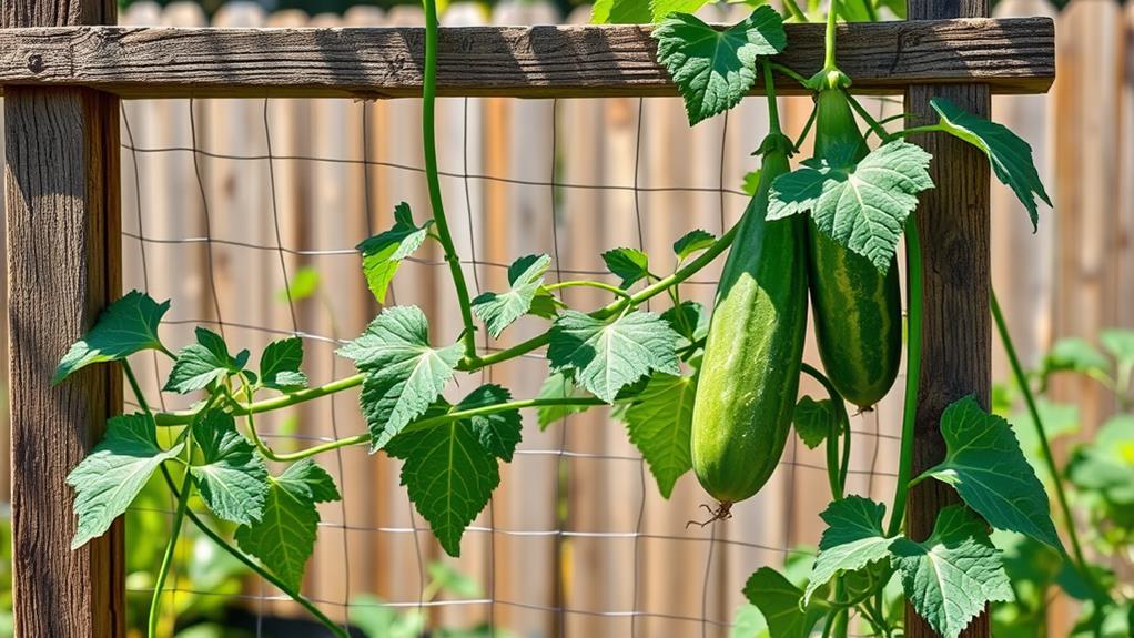 diy garden cucumber structure