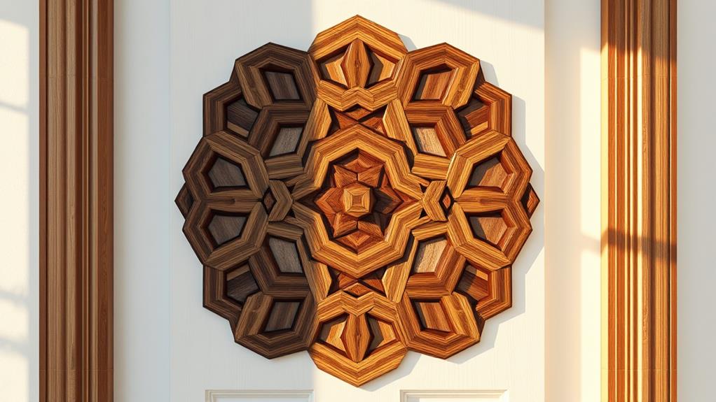 intricate design on wood