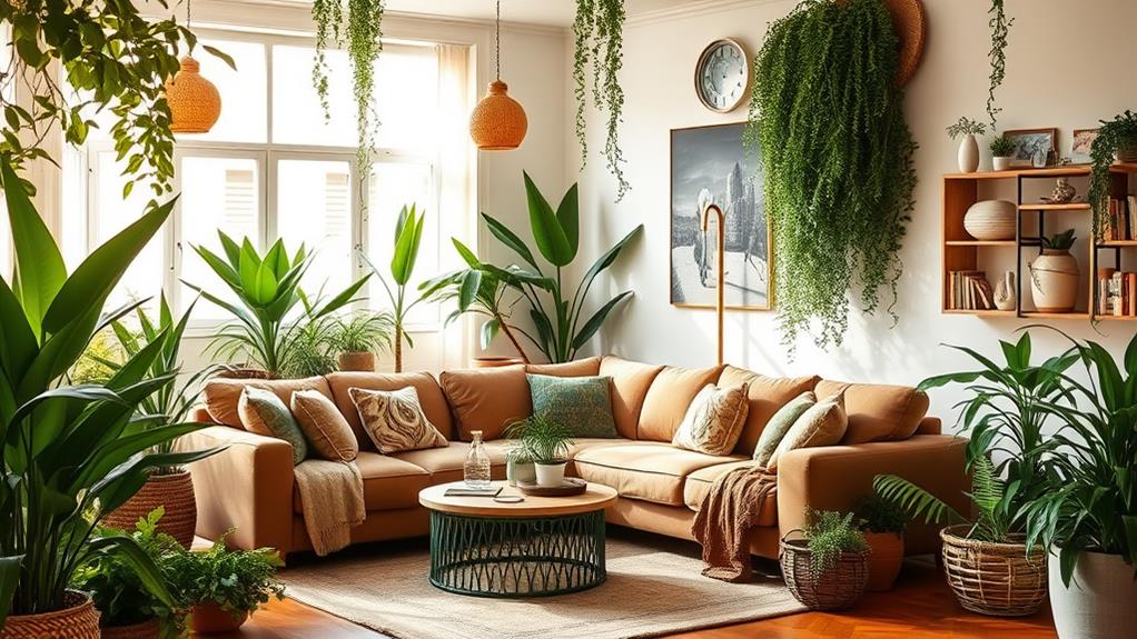 lush greenery boho oasis