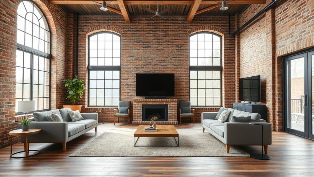 retro industrial chic living