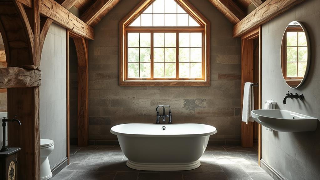 rustic chic bathroom designs