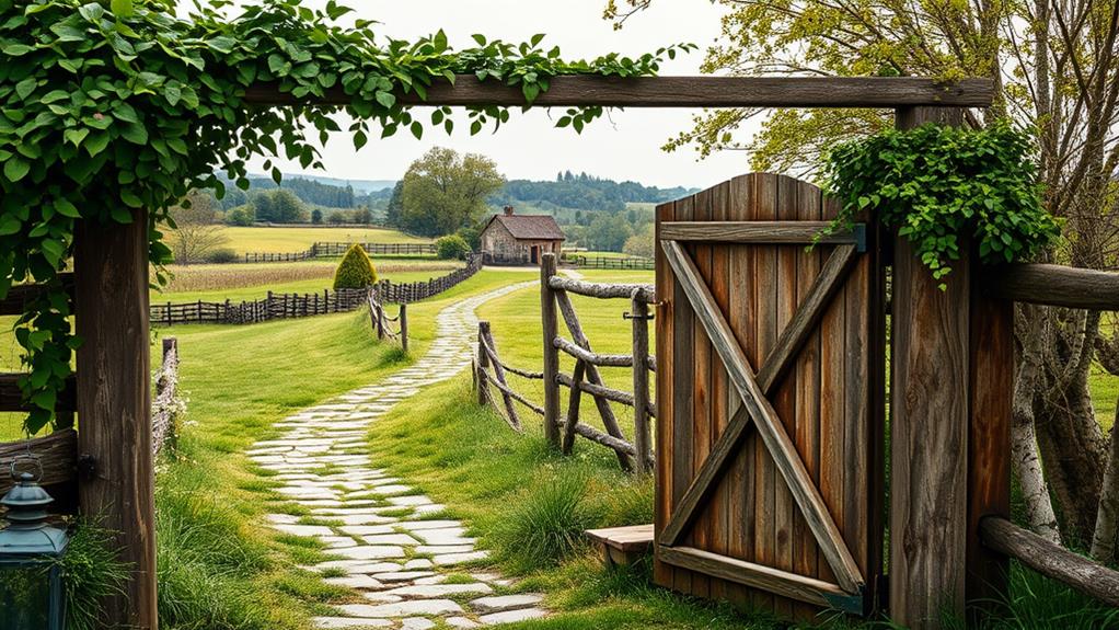 rustic farm entrance decor