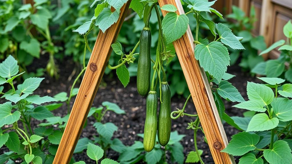 support for small cucumbers