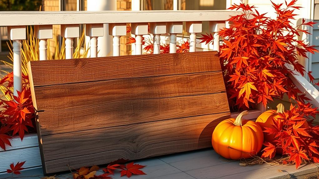 autumn decor with inspirational phrases