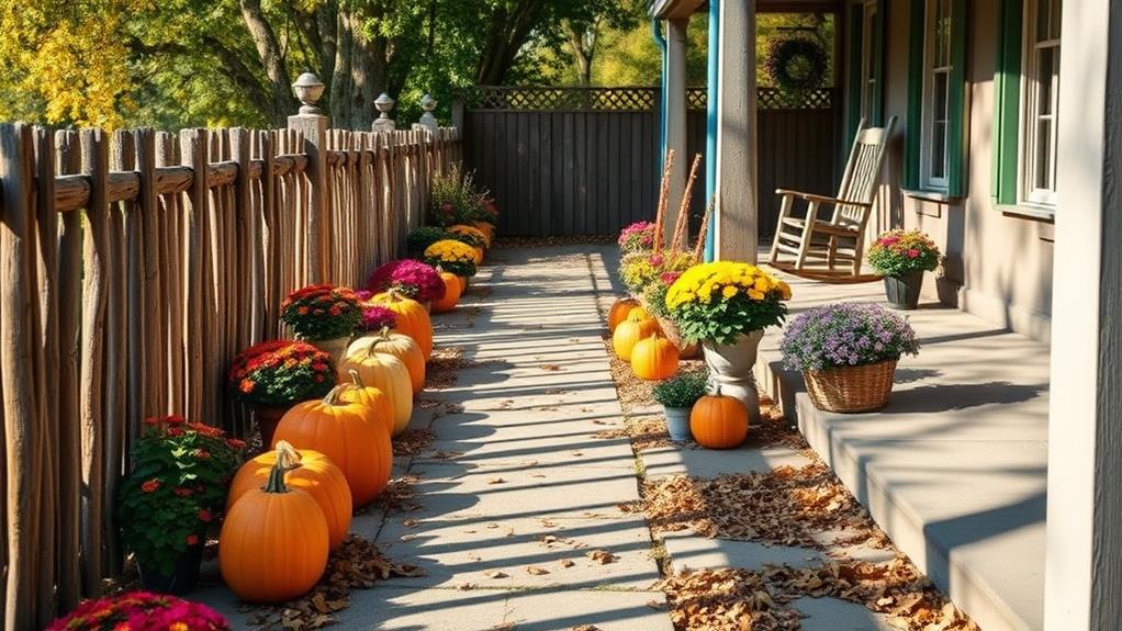 autumnal outdoor floral arrangement