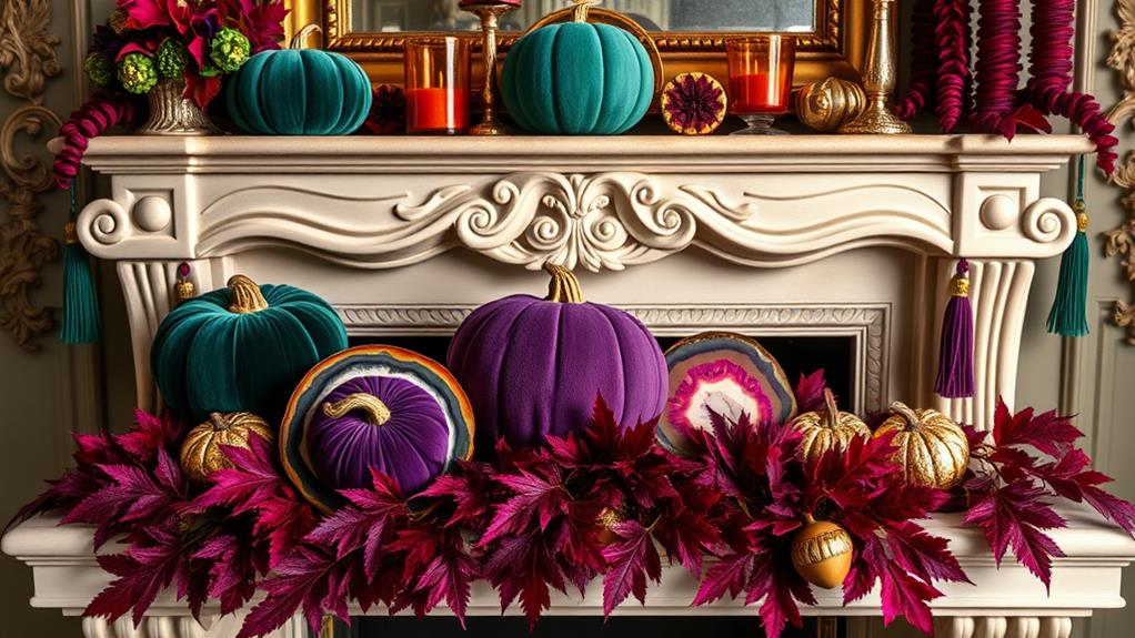 bejeweled mantel decor