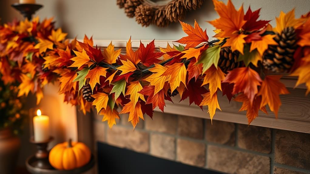 decorative autumn foliage garland