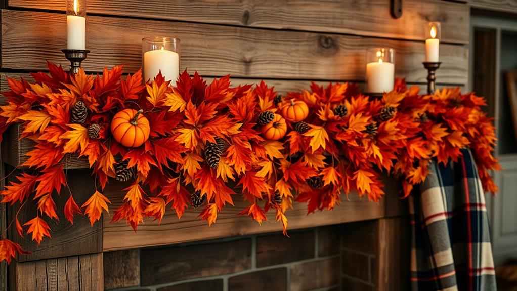 festive leaf garland decorations