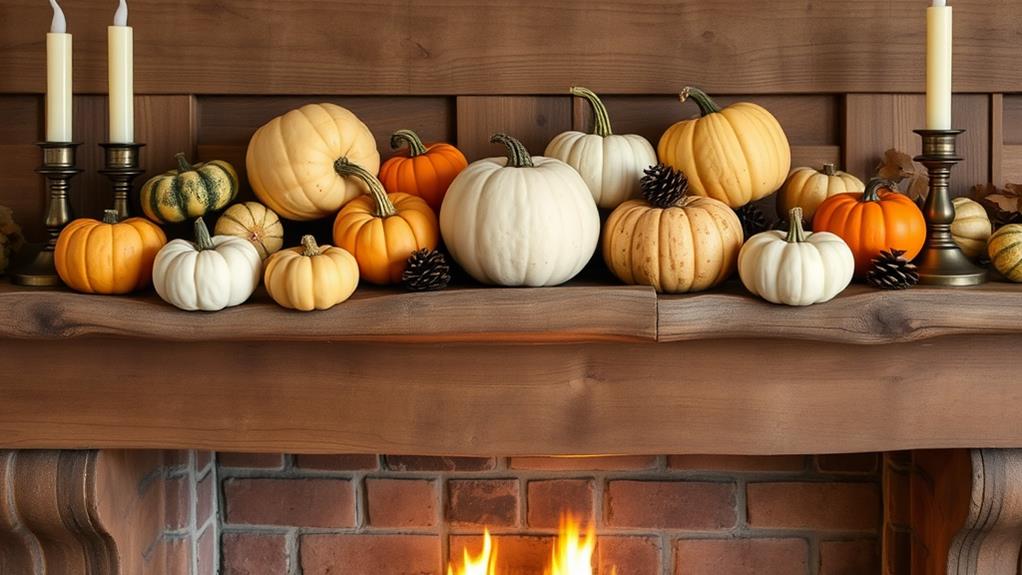 pumpkin themed autumn decor showcase