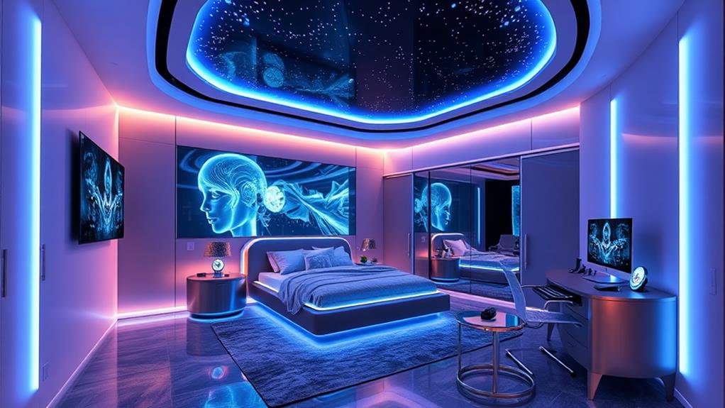 sci fi inspired futuristic living space