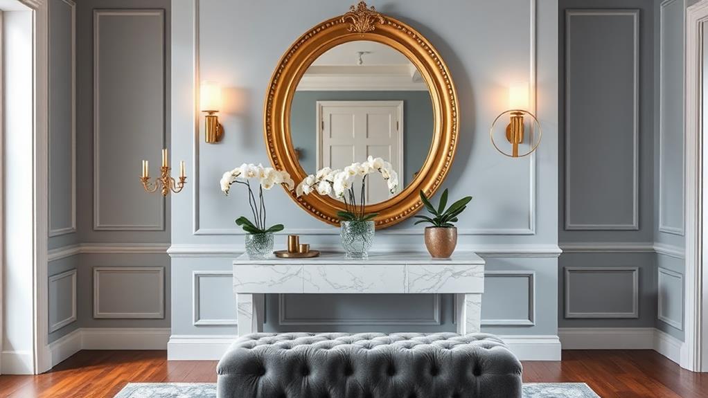 stylish mirror console combination