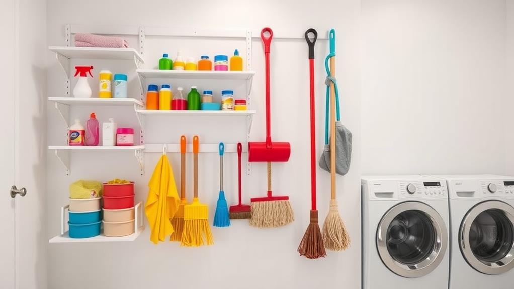 wall mounted storage for cleaning