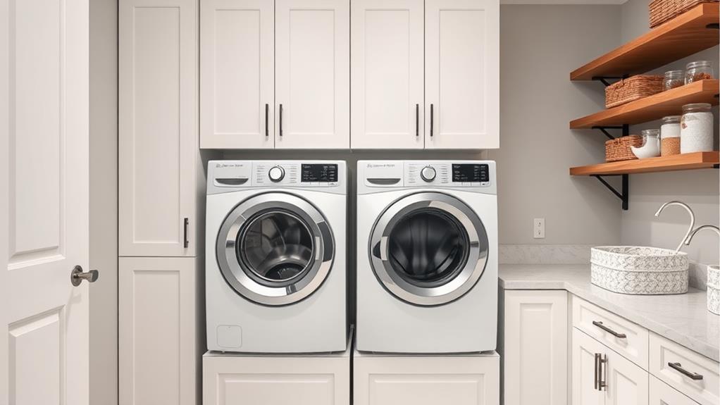 washing machine cabinet configurations