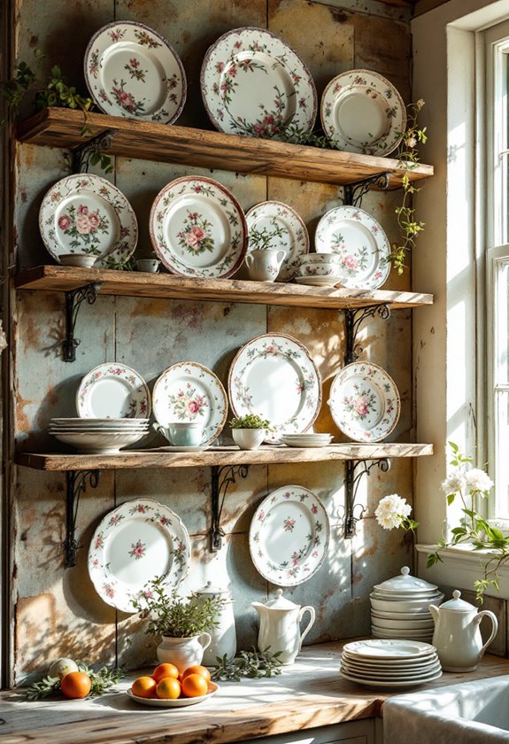 antique dish showcase ideas