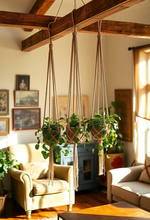 artisanal plant suspension decors