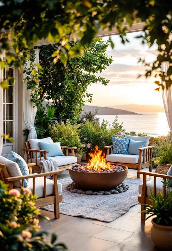 beach themed outdoor fire pit