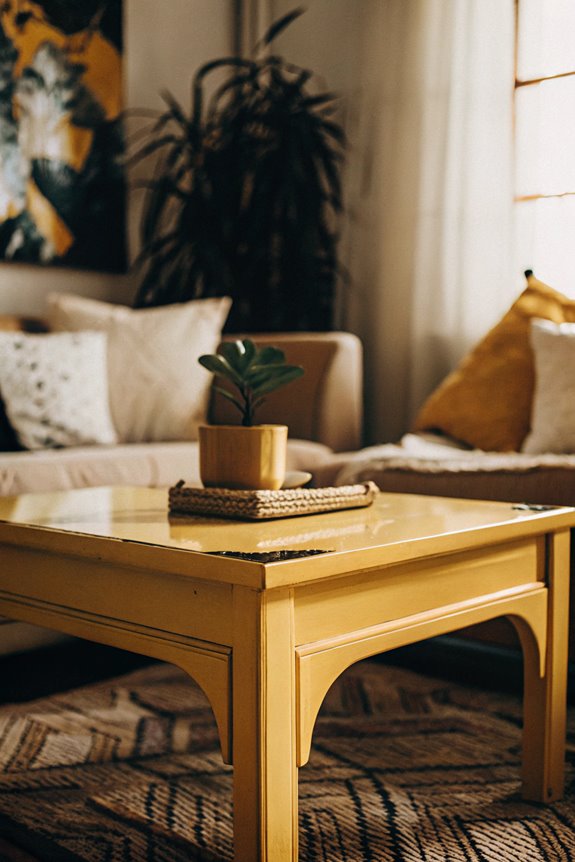 bright yellow coffee tables