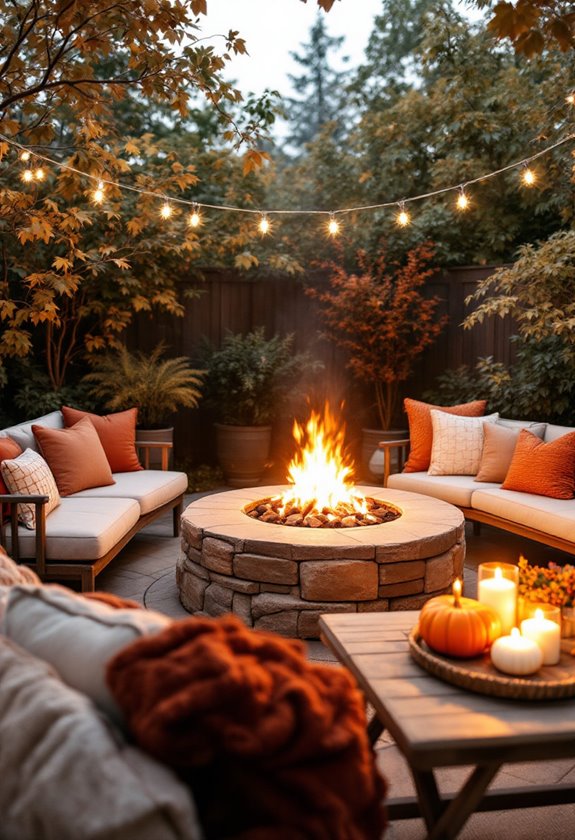 cozy fire pit decorations