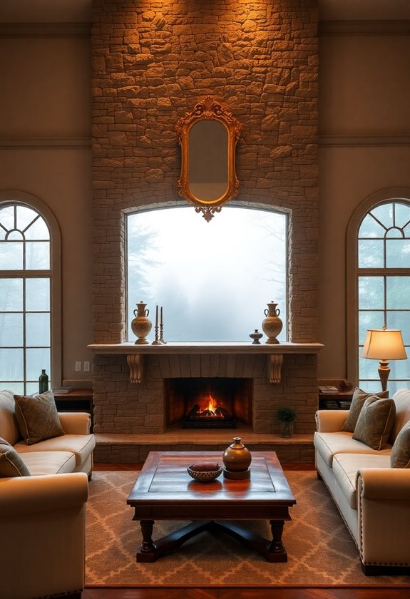 cozy living room fireplace inspiration