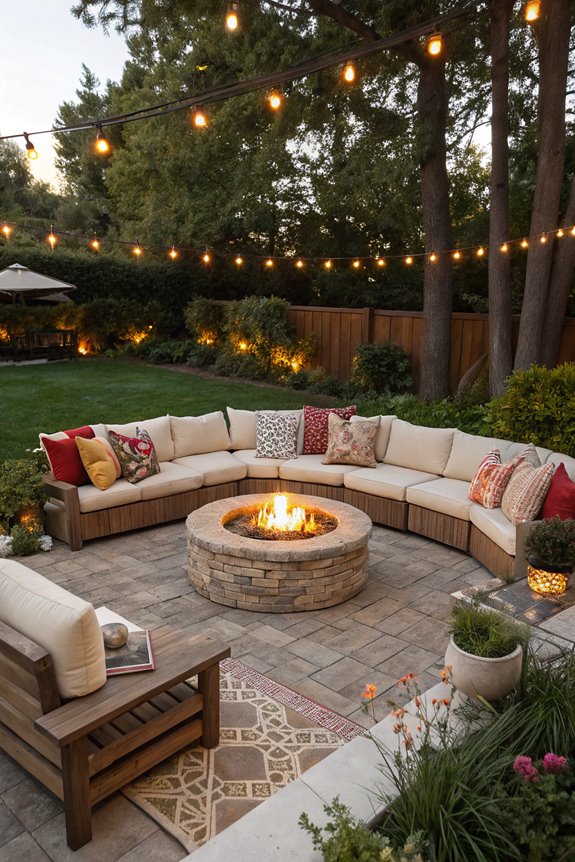 cozy outdoor fire gathering