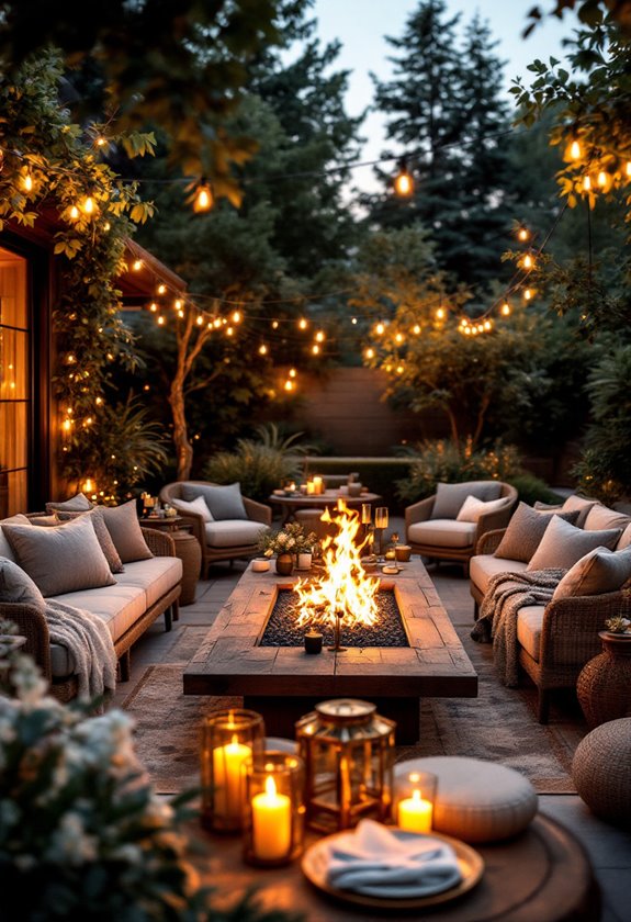 cozy outdoor fire pit designs