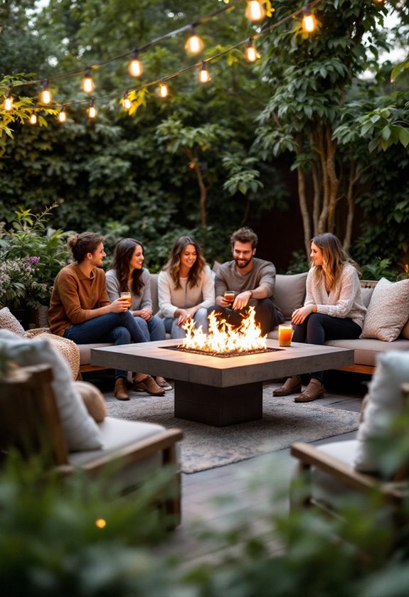 cozy outdoor gathering centerpiece