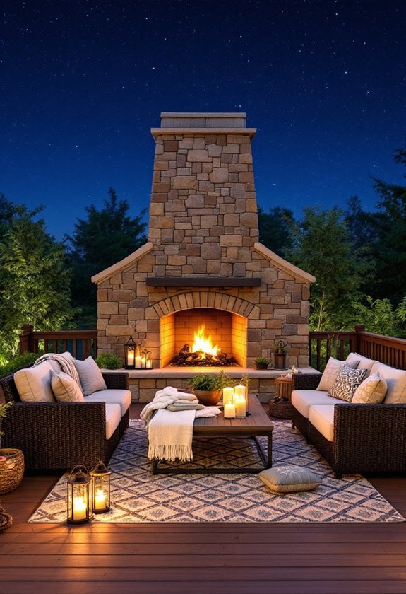 cozy outdoor gathering space