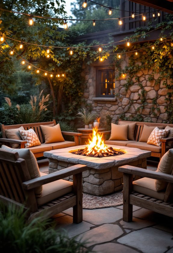 cozy outdoor gathering space