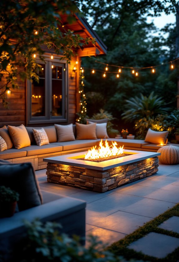 cozy outdoor gathering space