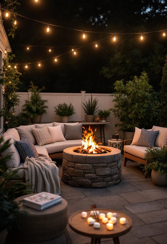 cozy outdoor gathering space