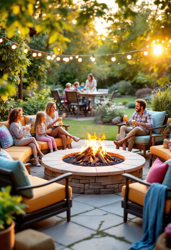 cozy outdoor gathering spaces