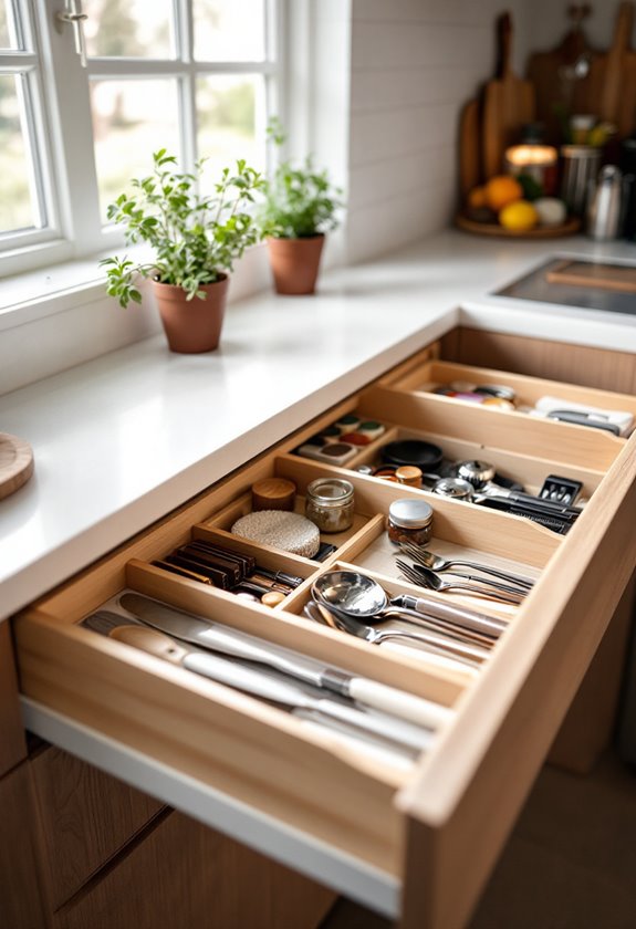 drawer organization with dividers