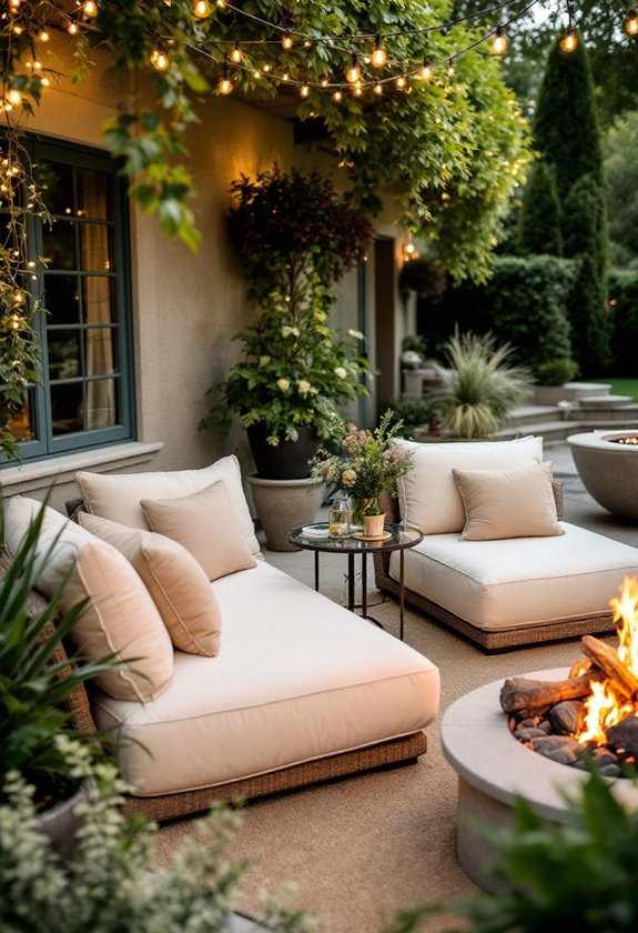 elegant alfresco relaxation space