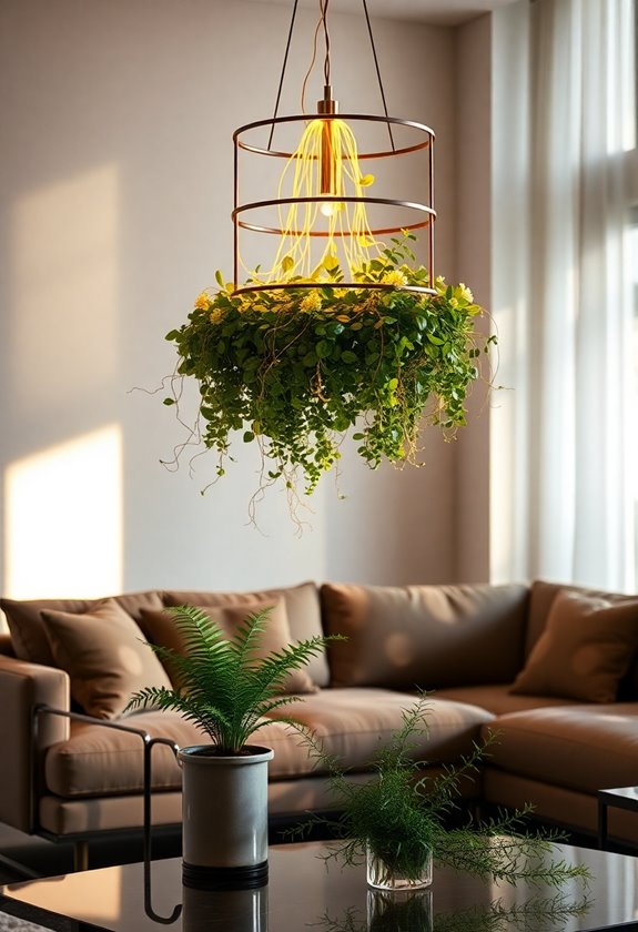 elegant nature inspired lighting fixture