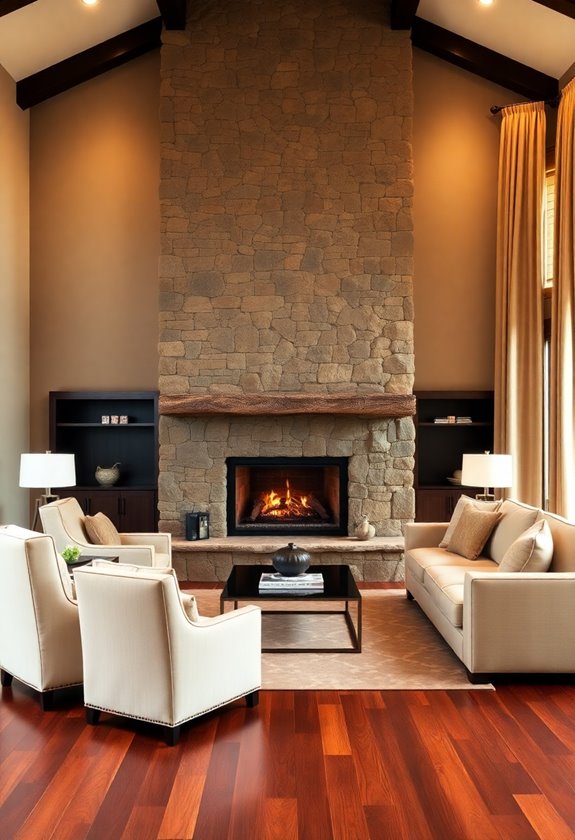 elegant timeless stone fireplaces