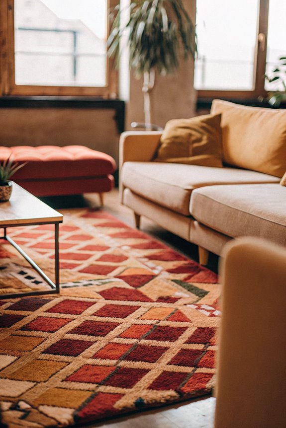 enhance space with rugs