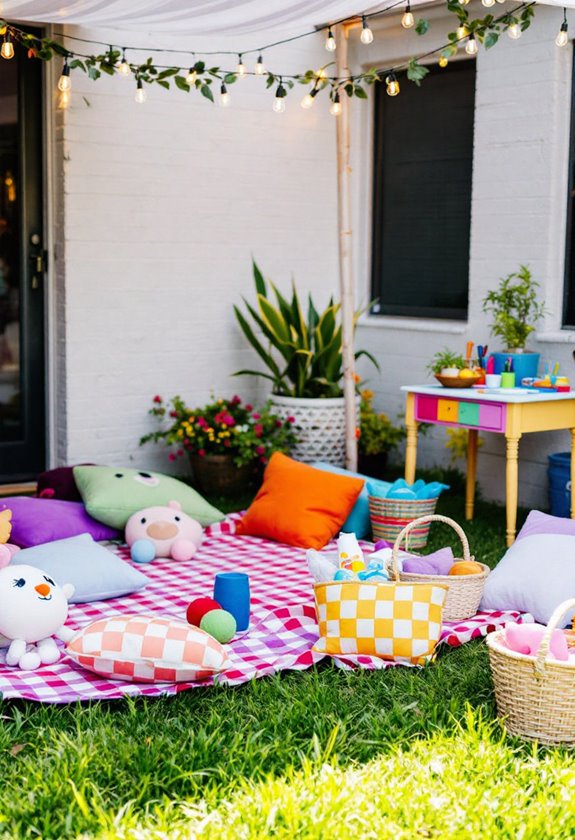 fun outdoor dining space