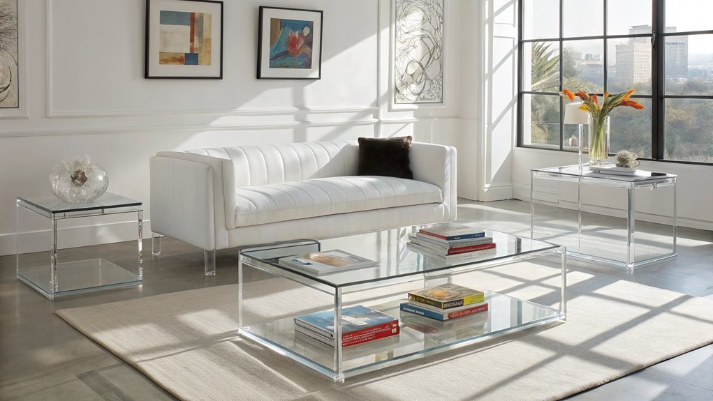 furniture made of glass