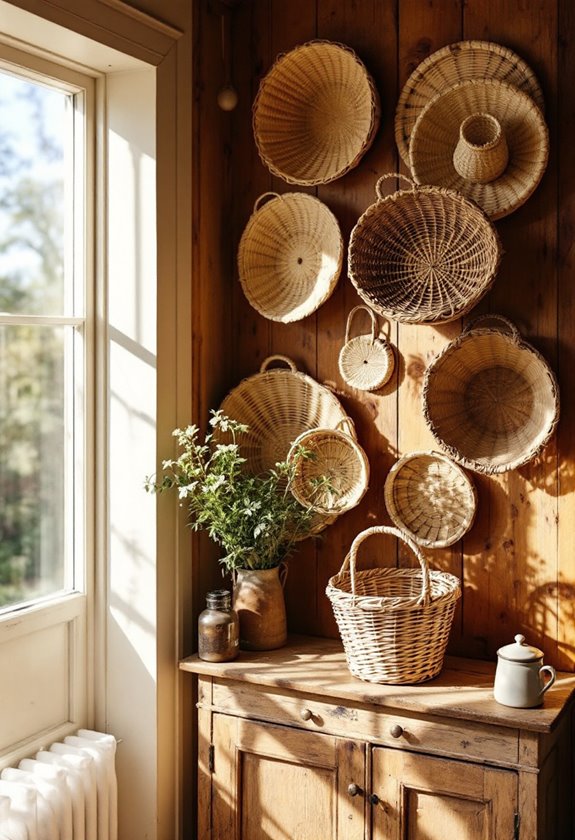 handcrafted natural fiber baskets