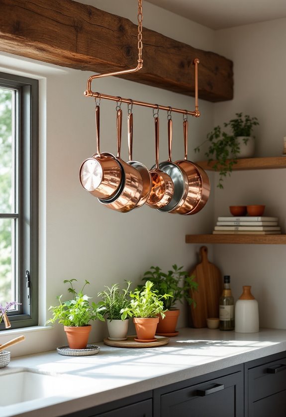 hanging kitchen pot storage