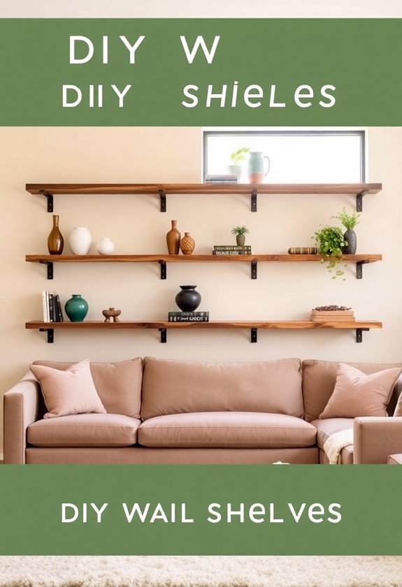 inexpensive diy wall shelving solution