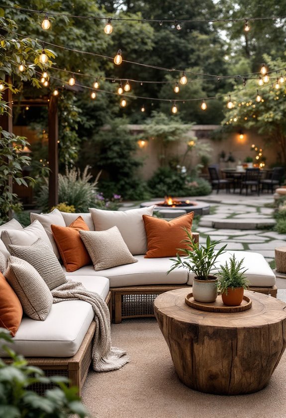 inviting outdoor relaxation space