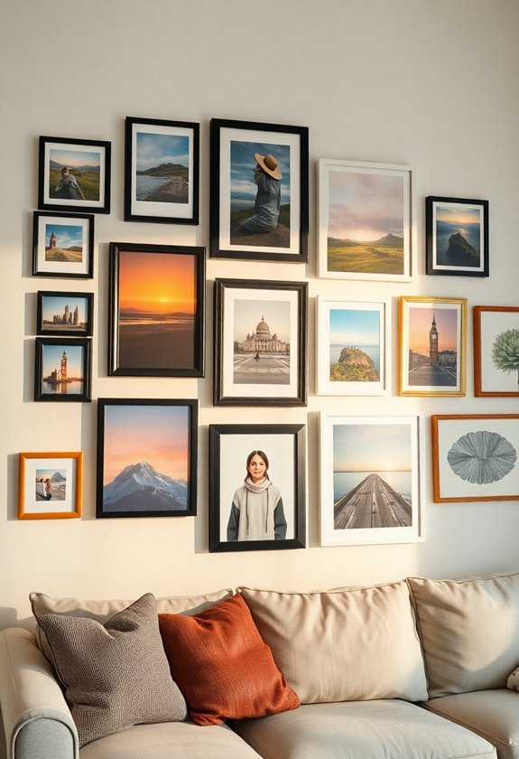 living room gallery wall