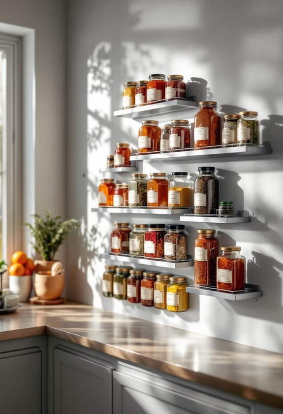 magnetic spice jar storage