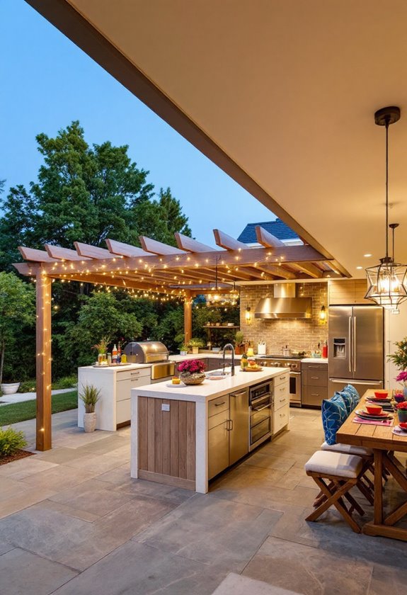 modern outdoor cooking space