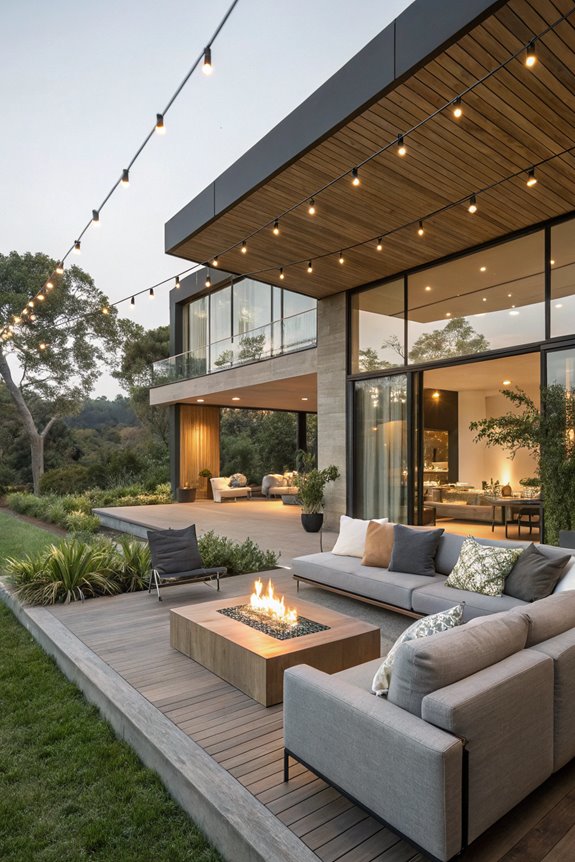 modern outdoor living space